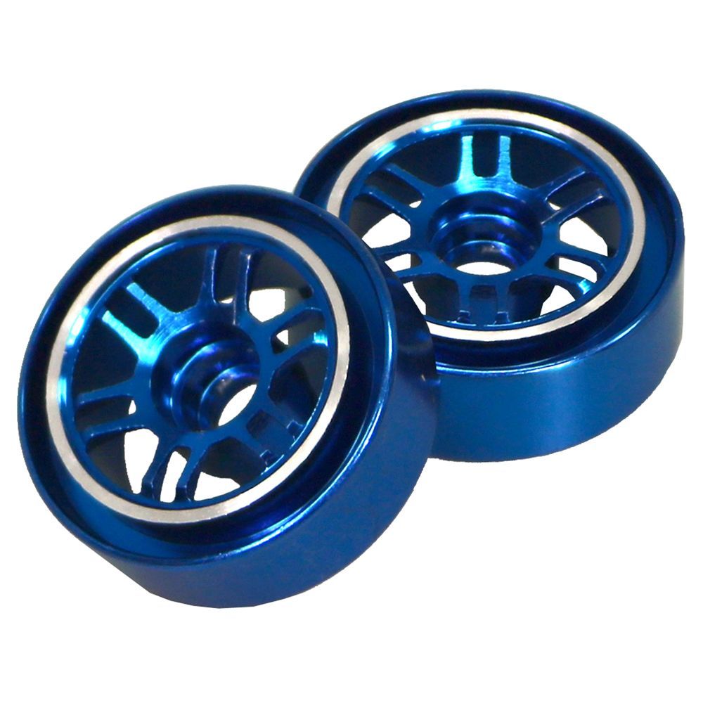 ▲ミニッツオーバーランドデュアル6スポーク（ブルー）アルミホイール,イーグル1946-BL（ゆうパケット）未使用