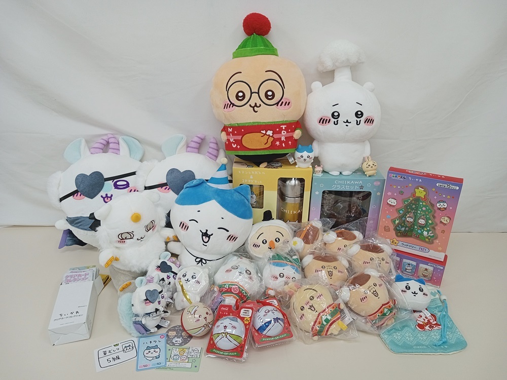 A1FM34-155 中古・現状品☆ちいかわ ハチワレ あのこ キャラクター ぬいぐるみ 他 グッズ まとめ 約4.5㎏【未確認/ジャンク扱い】