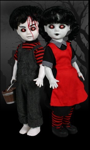 【開封】リビングデッドドールズ　Jack & Jill　赤黒　Living Dead Dolls　ClubMez（クラブメズコ）限定　MEZCO