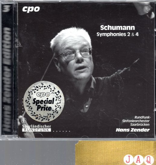 シューマン:交響曲第2番&第4番 ツェンダー指揮 ザールブリュッケン放送響 