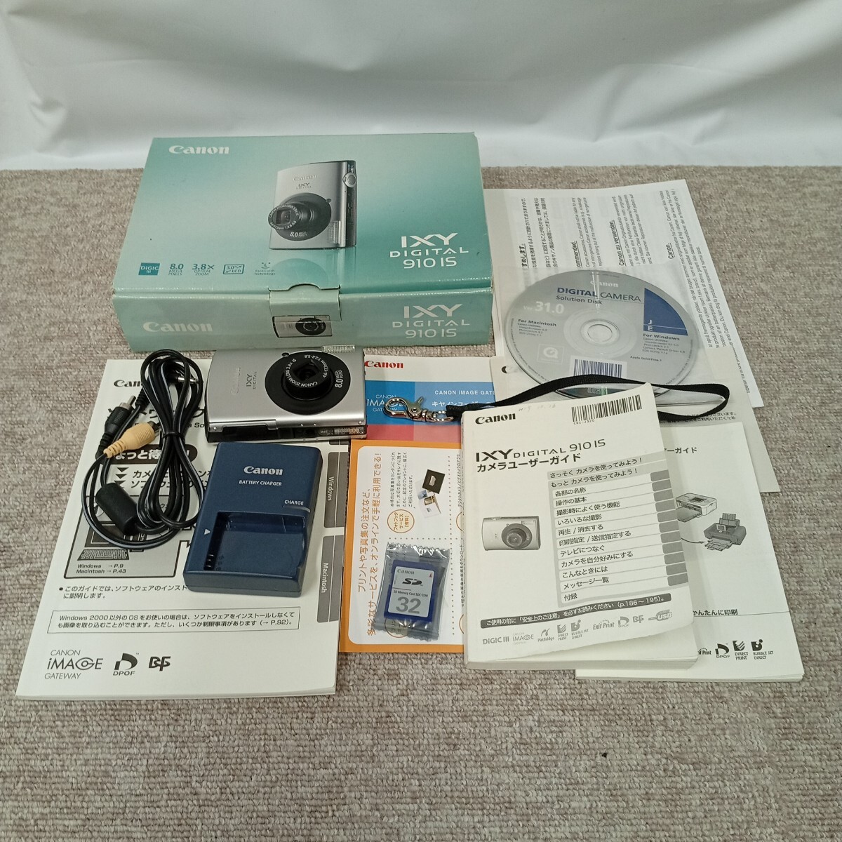 usC-078 Canon キャノン IXY DIGITAL910IS PC1249 コンパクトデジタルカメラ レンズエラー有 現状品