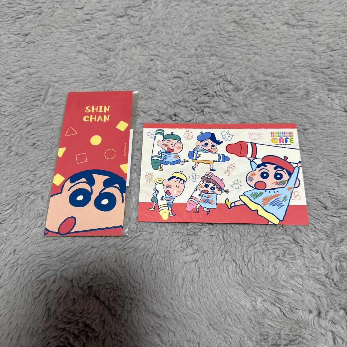 クレヨンしんちゃん CAFE ポストカード　ステッカー二手;物流保障;未使用