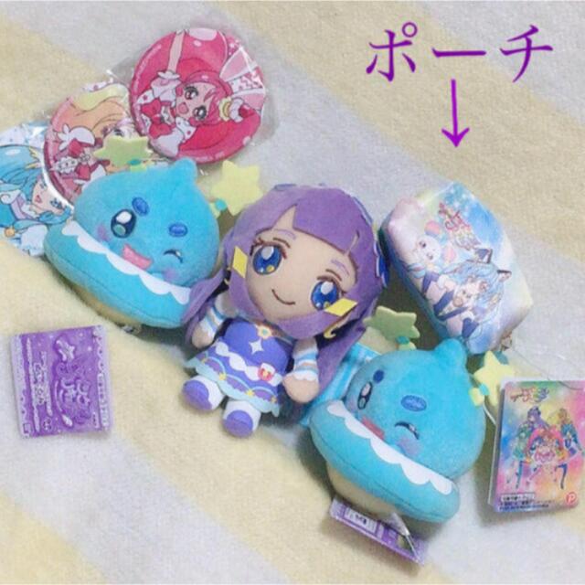 プリキュア ぬいぐるみ マスコット ポーチ 缶バッジ セット