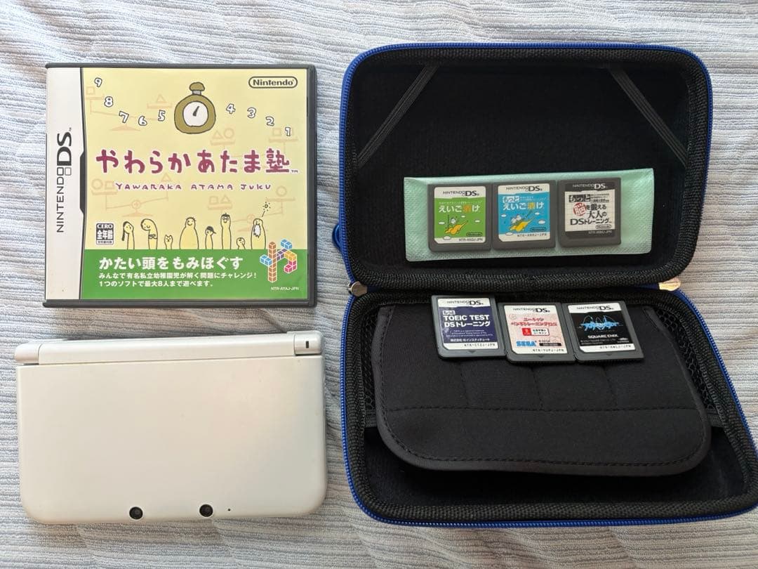 ニンテンドー3DSLL ソフト7本とケース付き、ジャンク扱い