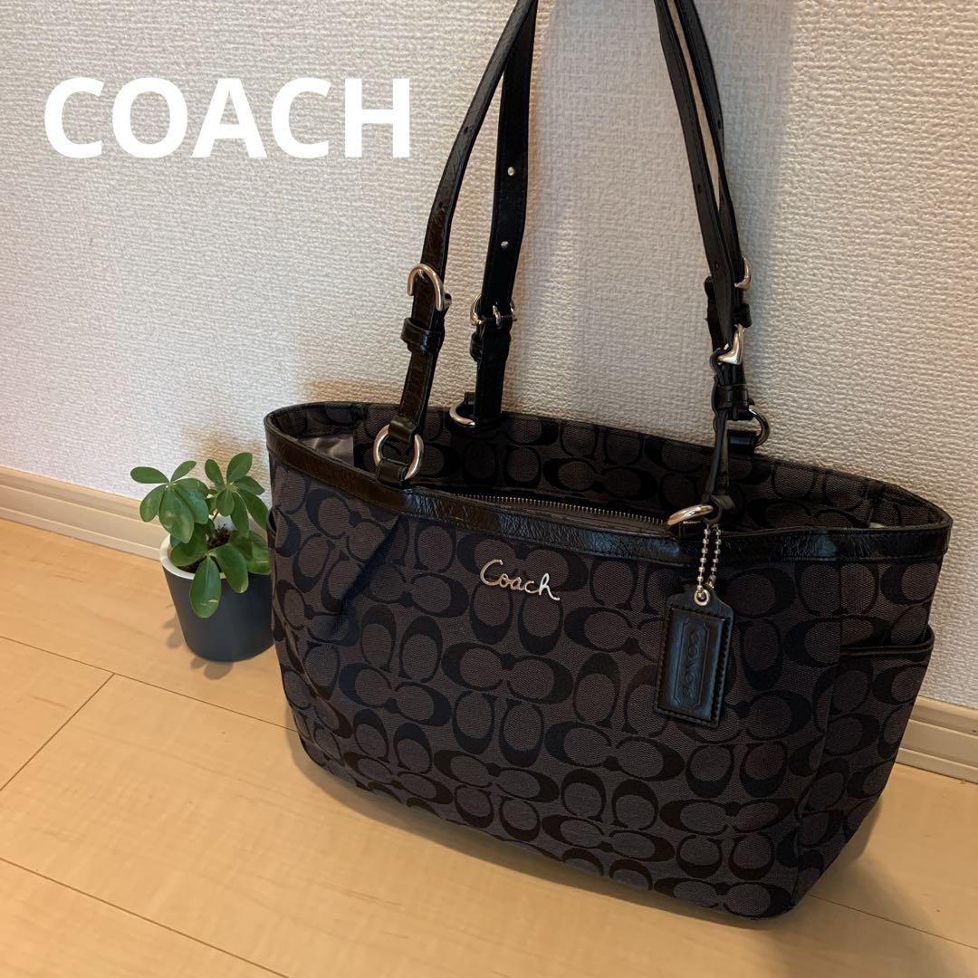 COACH コーチ トートバッグ シグネチャー キャンバス 大容量 s24コーチ;没有明显的损伤或污渍