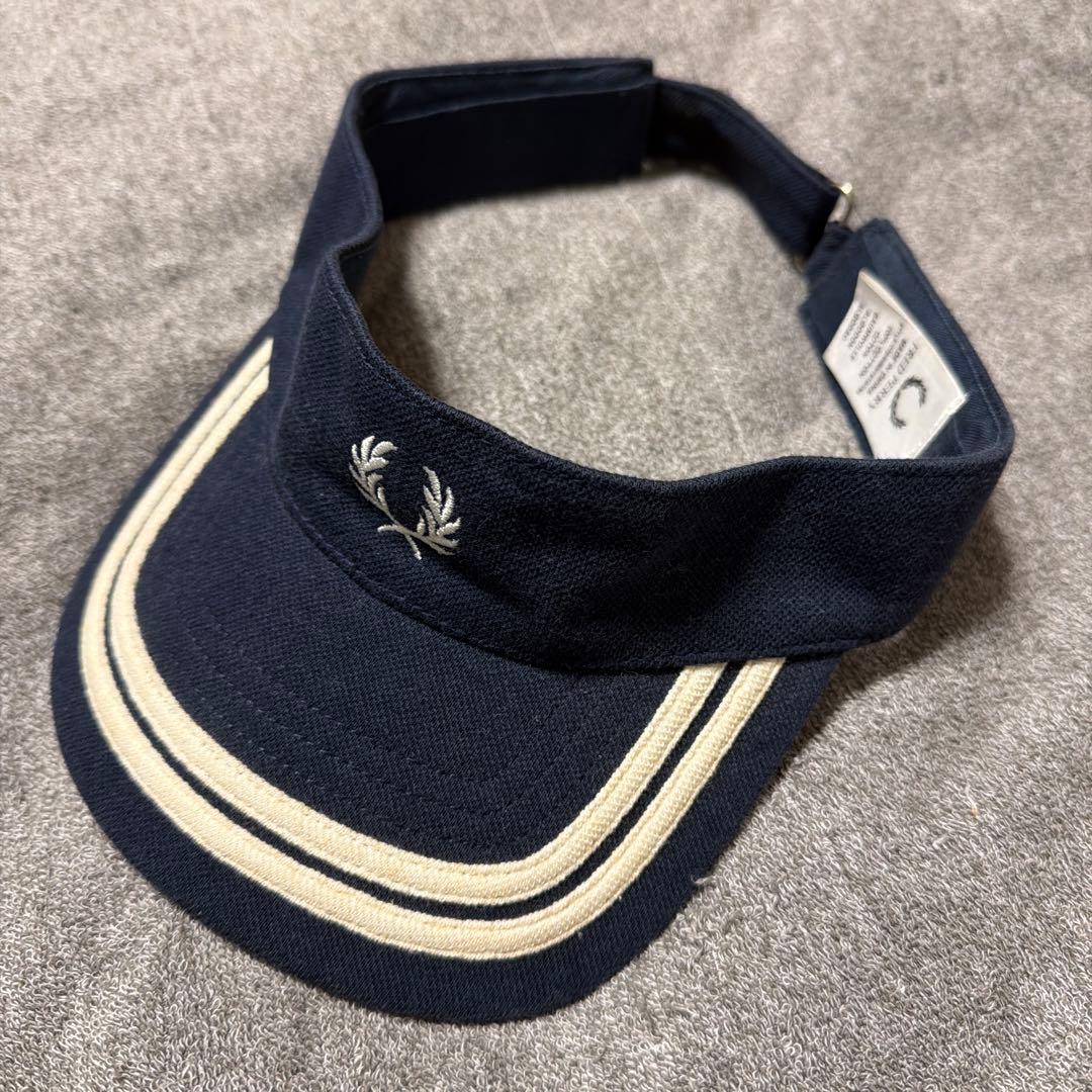 FRED PERRY フレッドペリー サンバイザー navy 紺　ゴルフ　テニス