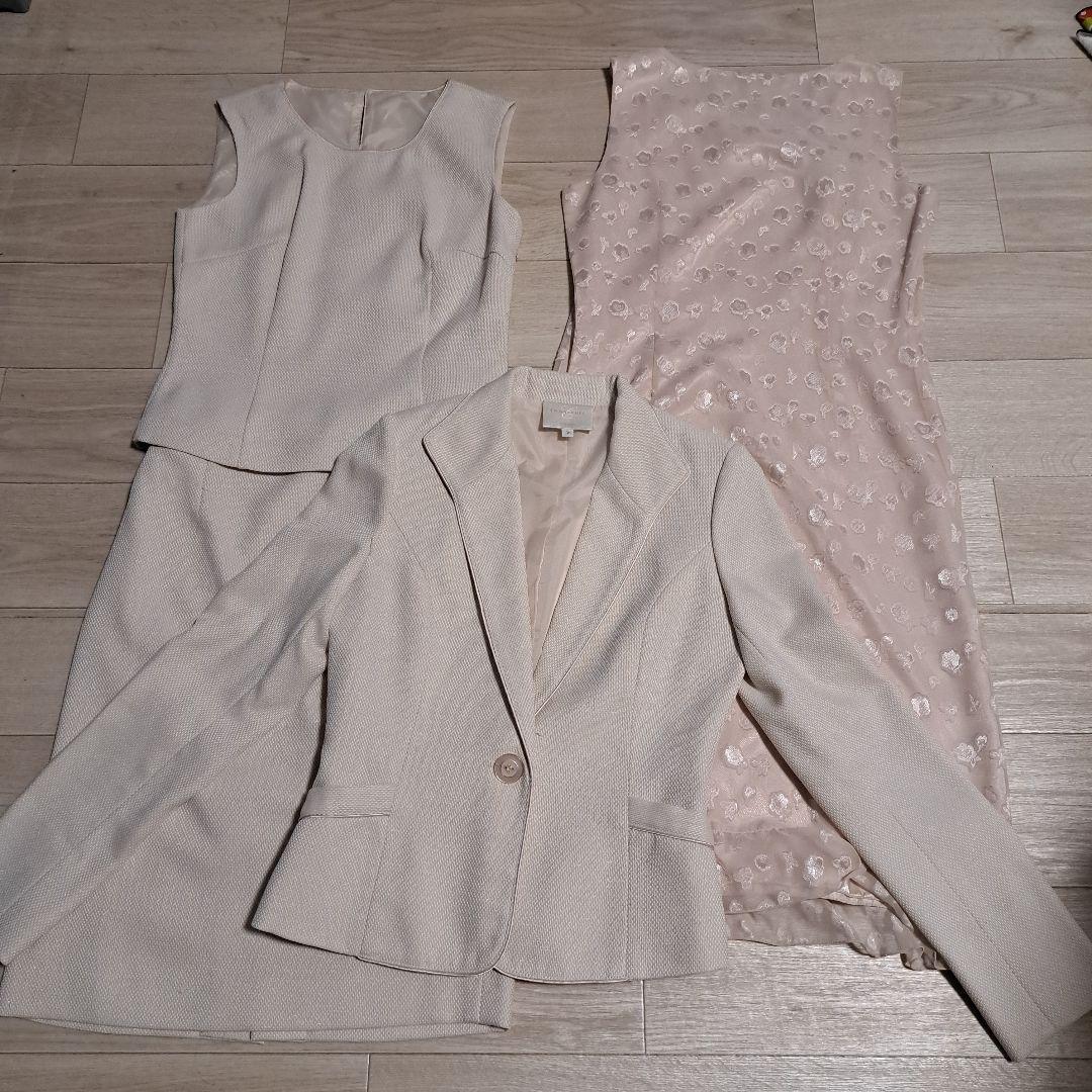 値下げ！4点セット　花柄刺繍　ワンピース　 セットアップ　入学式　フォーマル没有明显的损伤或污渍