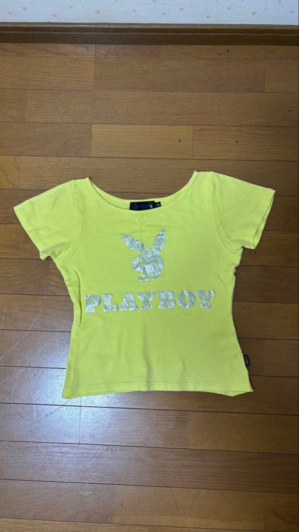 PLAYBOY 半袖Tシャツ イエロー Mサイズ