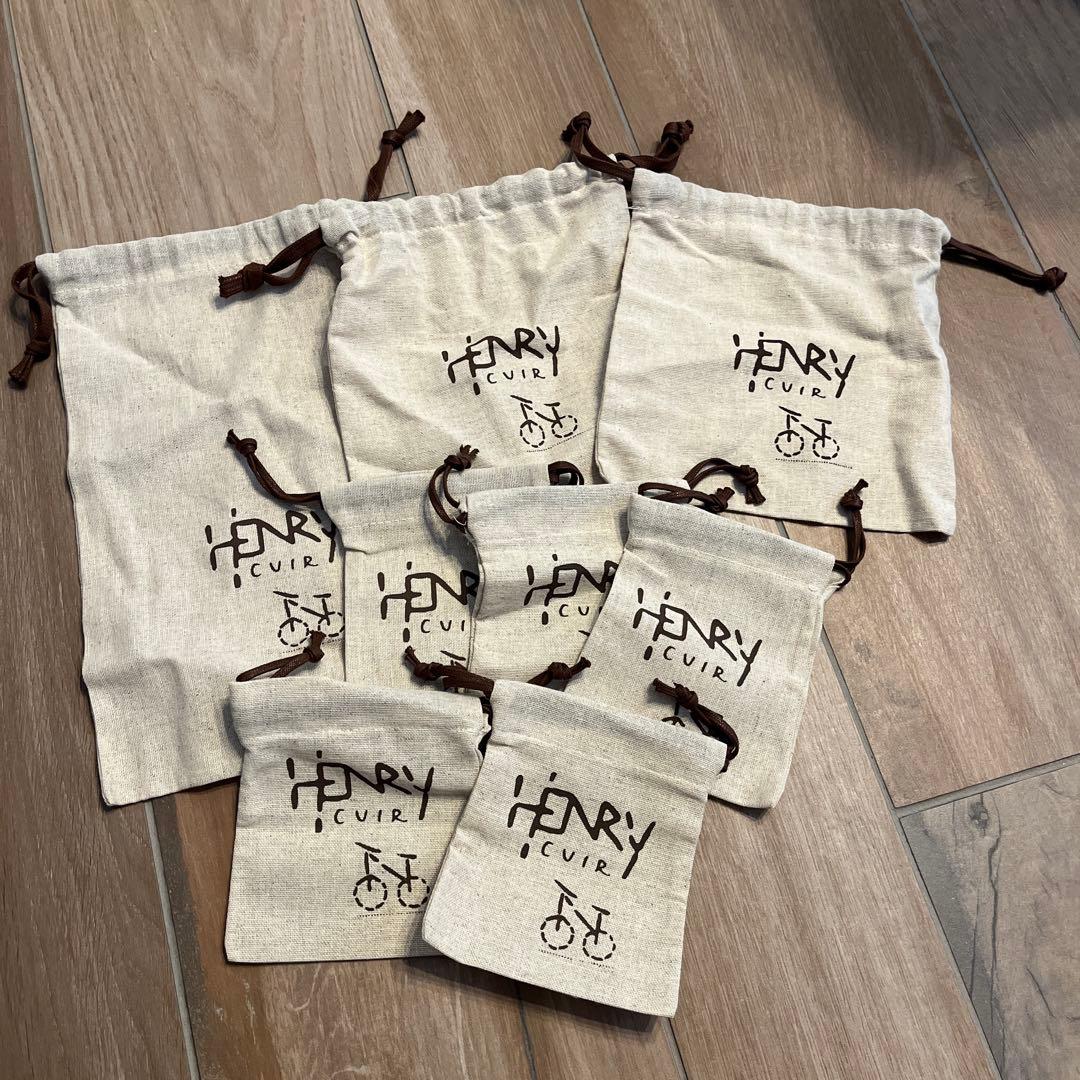 HENRY CUIR ポーチ　巾着8枚セット