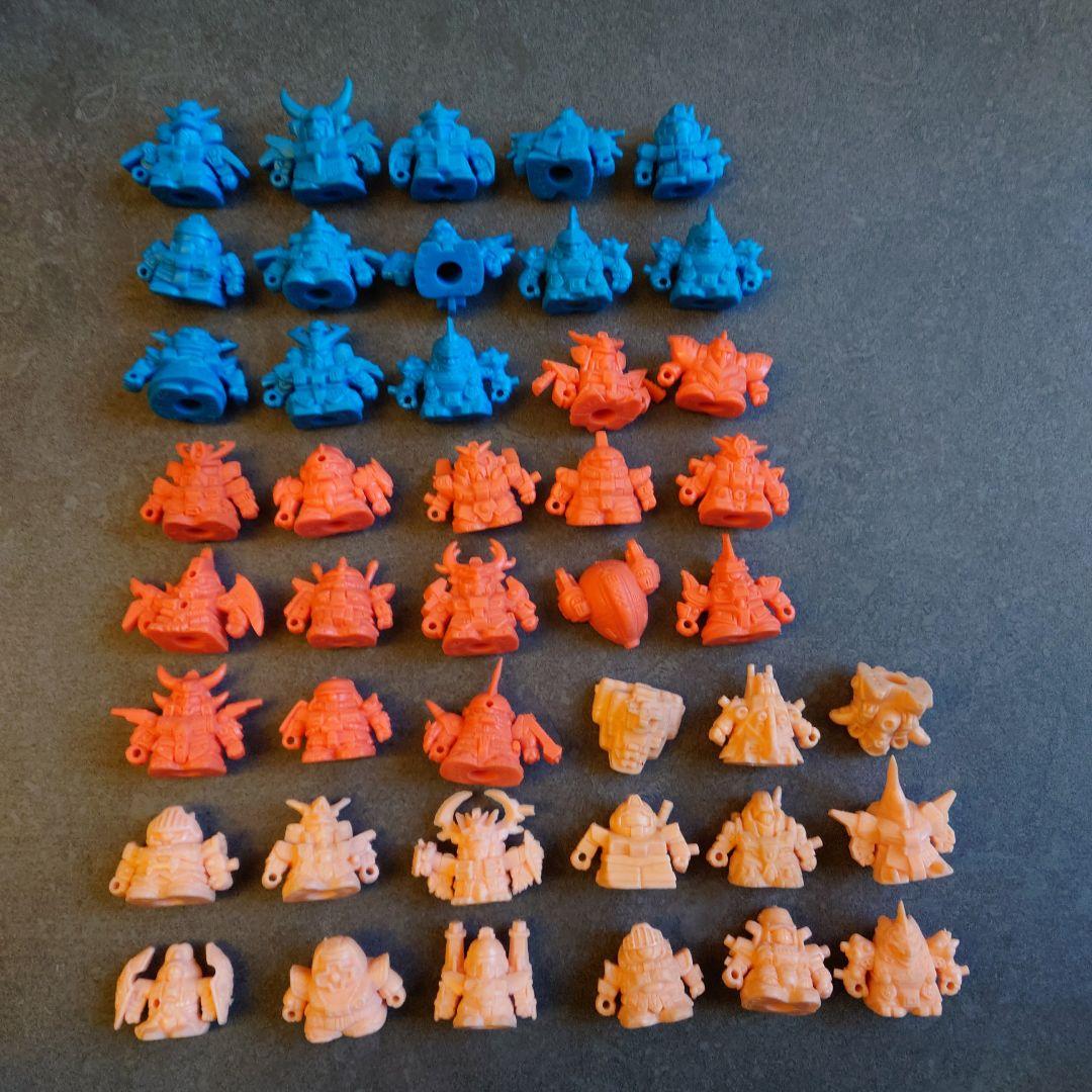 SDガンダム　ガン消し　橙色　青色　まとめ売り　昭和レトロ　当時物有些许损伤或污渍