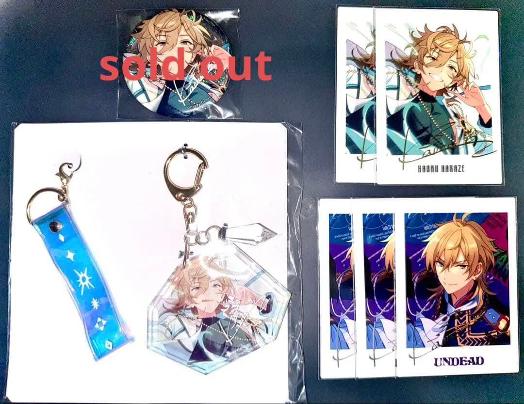 あんスタ 羽風薫 TRIP 9周年ぱしゃっつ フラグメントキーホルダー 缶バッジ未使用