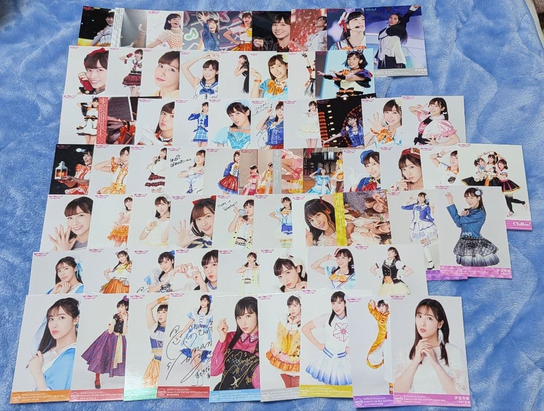 Aqours 伊波杏樹　ブロマイド　フォトカード　逢田梨香子　小宮有紗　9人集合接近未使用