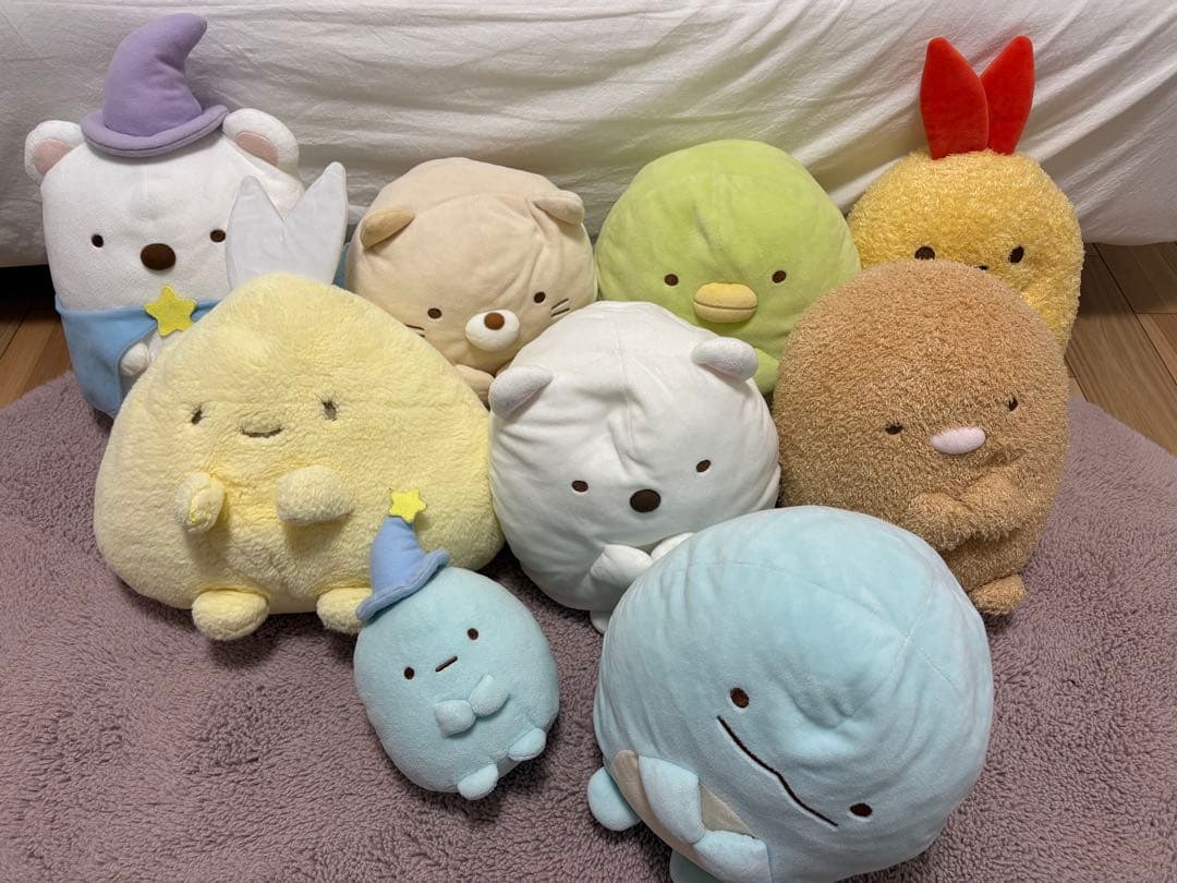 すみっコぐらし ぬいぐるみ 9点セット しろくま とかげ ぺんぎん まとめ売り接近未使用