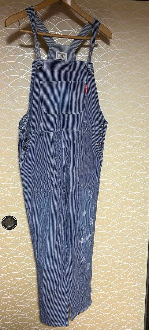 ドラッグストアーズ　ストライプ オーバーオール