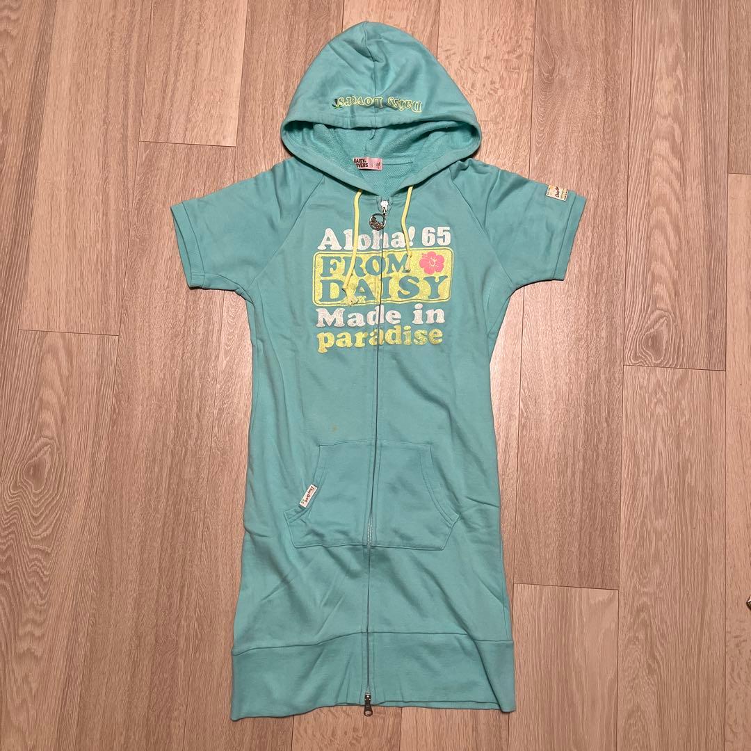 DAISYLOVERS デイジーラバーズ 半袖 ジップアップパーカー ロング丈
