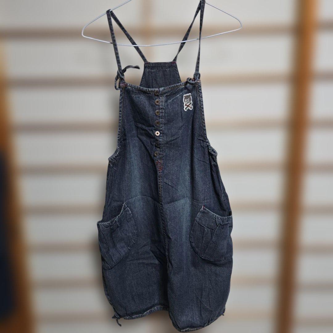 ダークデニム サロペット