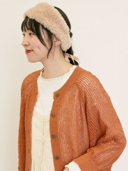【SALE／60%OFF】メッシュ編み前後2WAYドルマンスリーブカーディガン Samansa Mos2 サマンサモスモス トップス カーディガン ベージュ オレンジ グリーン【RBA_E】[Rakuten Fashion]F;ダークブラウン